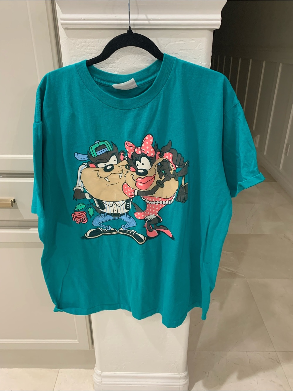 Rare SIGNET PORTSWEAR Tasmanian Devil Looney Tunes Taz Graphic Shirt SZ L